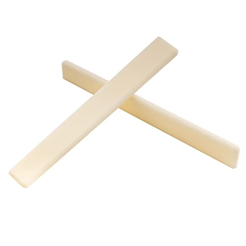 Musiclily Rastilho de Osso para Violão Clássico,80x3x11/9.5mm(2 Peças)