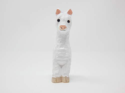 Figura de llama en madera miniatura para decoración miniatura 6