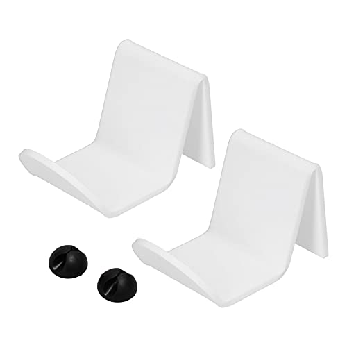 2 Pcs Support pour Casque Et Console De Jeux Support De Manette De Jeu Durable en Acrylique avec Support De Montage Mural pour Contrôleur De Pince De Fil pour Manette De Jeu Blanc Cover