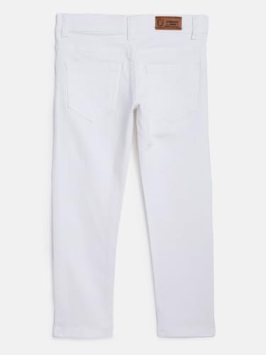 Image of Urbano Juniors Boy's Slim Fit Mid Rise Washed Denim Jeans Stretch