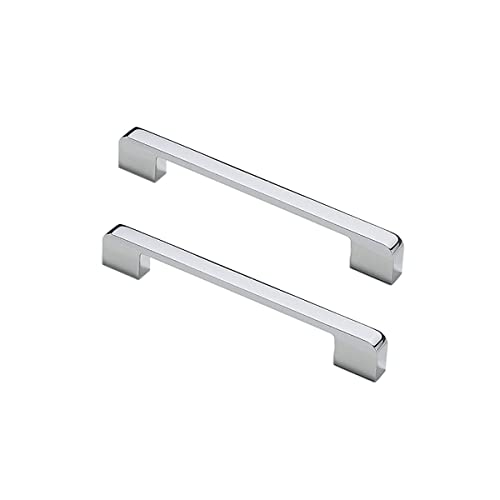 MACHSWON 5pcs Door Handles 160mm Hole Center Bright Chrome American Style Zinc Alloy Drawer Cupboard Wardrobe Door Handle Kitchen Hardware Cabinet Pulls