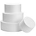 Juvale Cake Dummy Set of 4 Foam Tiers - 6-, 8-, 10- & 12-Inch, 16-Inch Tall, White Foam - Wedding Display & Decorating Practice - Faux Cake Form