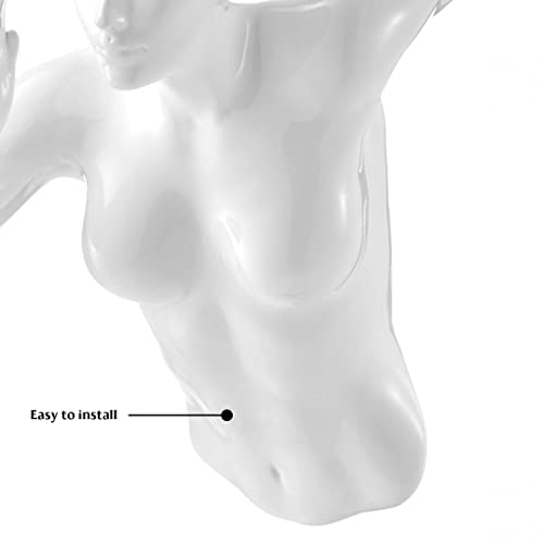 Finesse Decor Wall Sculpture Runner Sculpture 20" Height (White Woman) #TOP2