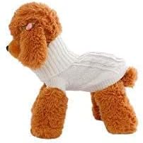 Chihuahua Clothes Puppy Dog Coat Knit Winter Jumper Cosy Teacup Smaller Breeds Miniature (XS-Pack of 1), Ivory Cream White) - Image 4