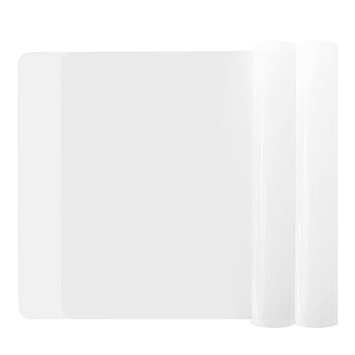 KitchenRaku Extra Large Silicone Mat for Kitchen Worktop Protector, Nonstick Heat Resistant Countertop Mat, Nonskid Placemat, Craft Mat, Table Mat (Transparent, 2PCS;70x50cm)