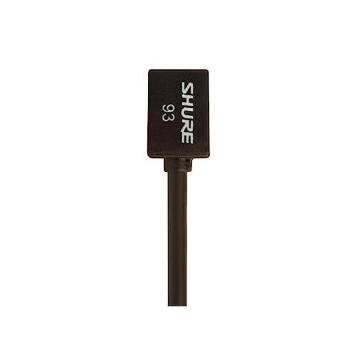 Shure WL93 Series Subminiature Condenser Lavalier Microphones,WL93- Black, with 4-Foot (1.2 m) Cable
