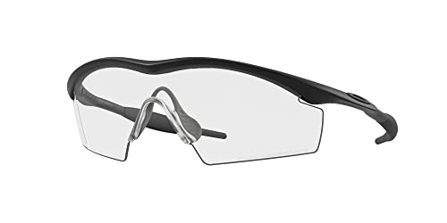Oakley Men's 0OO9060 M Frame Strike Rectangular Sunglasses, Black/Clear, 29 mm