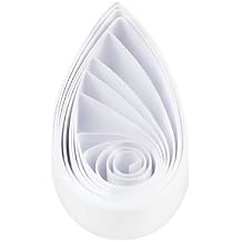 ODETOJOY 1/2inch White Quilling Paper Strips 13mm for Crafts Paper Quilling Strips Set-120pcs, 54cm 1/2inch 13mm