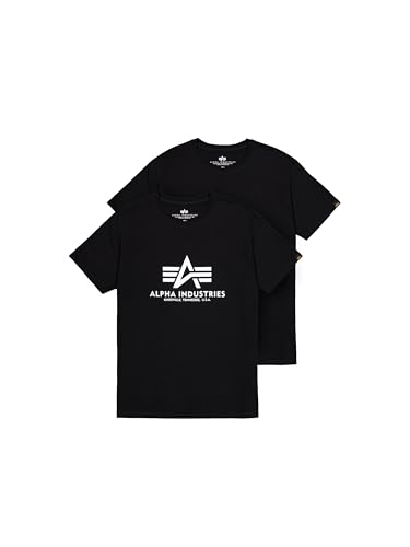 Alpha Industries Basic T 2 Pack T-Shirt für Herren Black – Ansicht 1