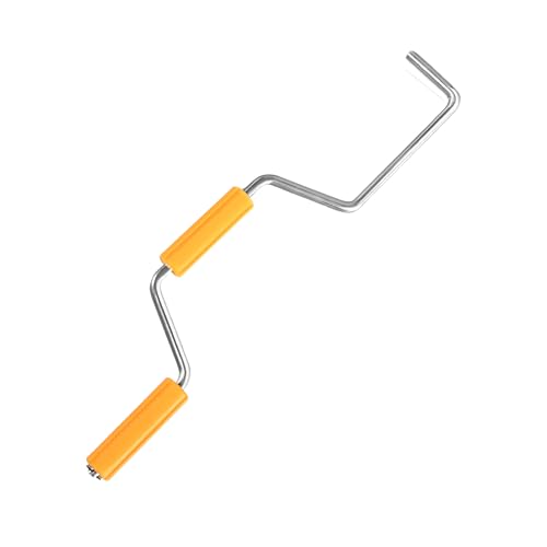 NYTKL Strap Winder for Flatbed Trailer, Stainless Steel Roll-up Hand Roller for Winding Straps, Portable Winding Tool Tie-Downs Winch Straps for Cargo Trailers Trucks Vans (Yellow)