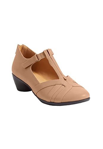 Comfortview Women's The T-Strap Shootie - 11 W, New Nude (Wide Widths...