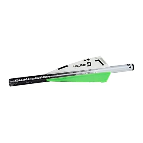 New Archery Products NAP Quickfletch Hellfire STD 3" Vane Arrow Fletching System White and Green 6PK Cover