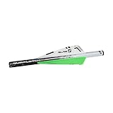 NEW Archery Products Quikfletch Hellfire Stabilizing Fletching - White/Green, 3