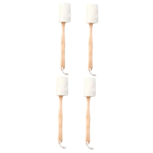 Brosse de bain exfoliante loofah élimine les peaux mortes manche bois Healvian