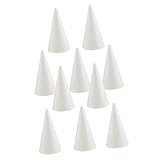 10-Pack 12' 30X11cm Polystyrene Styrofoam Foam Tip Cone Flat Cone for Craft DIY Accessory Handmade Party Celebration Festival Decorations
