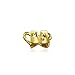Gold Double Love Copper Micro-Inlaid Zircon Hip-Hop Braces Teeth Grills Tooth Decoration Personality Trend