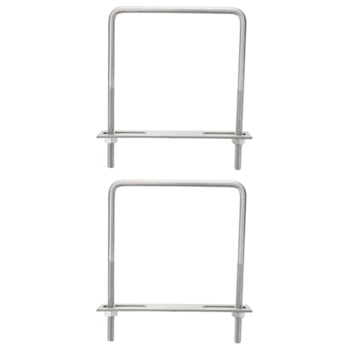 FUNOMOCYA 2Pcs Stainless Steel U Bolt Right Angle Clamps for Boat Trailers Fasteners for Pipe and Outdoor Applications