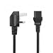 Produktbild NEDIS Stromkabel | UK Stecker | IEC-320-C13 | abgewinkelt | gerade | Vernickelt | 2.00 m | rund | PVC | Schwarz | Plastikbeutel