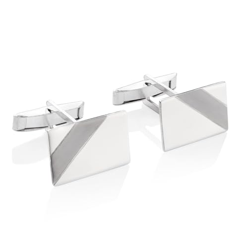 STERLL Herren Manschettenknöpfe Aus Silber 925 Mit Modernem Oxidiertem Design