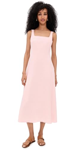 Theory Women's Square Neck Seamed Dress, Warm Pink, Size 2