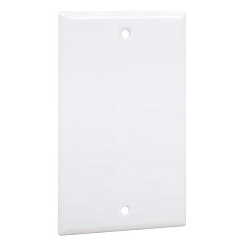 Taymac Ww-B Standard Metallic Wallplate With Blank, Single Gang, White Smooth #TOP28