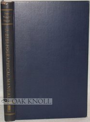 A Bibliographical Manual, For Students of the Language and Literature of England and The United States