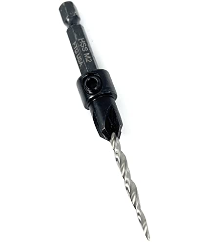 Image of FTG USA #6 (9 /64 inch) Adjustable Tapered Wood Countersink Drill Bit | Sharp tapered drill bit for clean woodworking. Great for adjustable countersink drilling projects on hard or soft wood