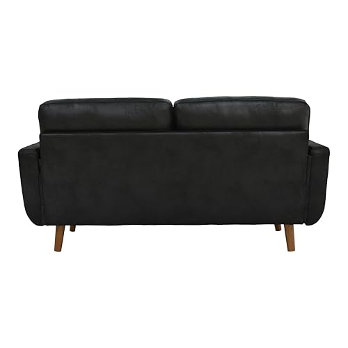 Eafurn Mid-Century Modern PU Leather Settee