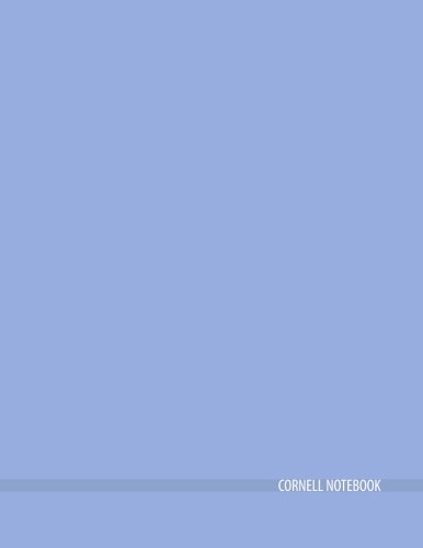 Cornell Notebook: Large 8.5"x11" - 150 Pages: Cornell Note-Taking System Paper For High School College University Students - Simple Minimalist Periwinkle Blue Cover