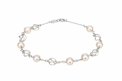 Bracelet en argent 925 avec perles de culture, cadeau idéal femme