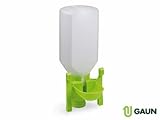 Bebedero para aves fabricado en plástico con la taza en acero inoxidable