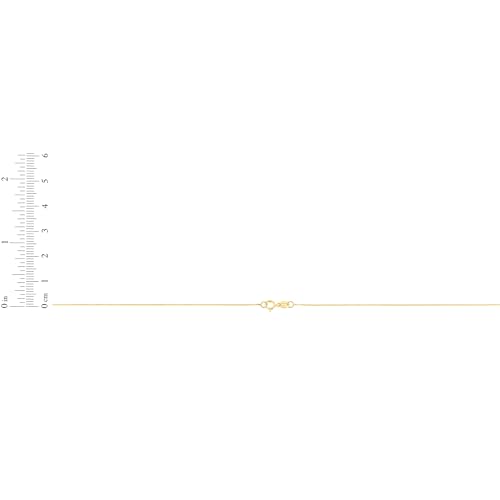 Floreo 18k Yellow Gold or White Gold or Rose Gold 0.6mm Solid Classic Box Chain Necklace3