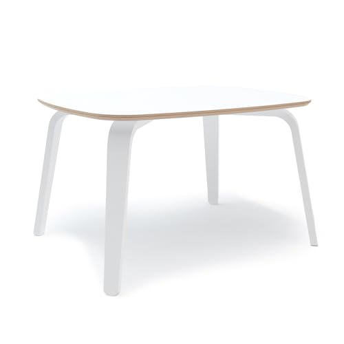 OEUF Play Table – White | Modern Kids Activity Table with Scratch-Resistant Top | Bent Baltic Birch Plywood | Non-Toxic, Finish | Made in Europe
