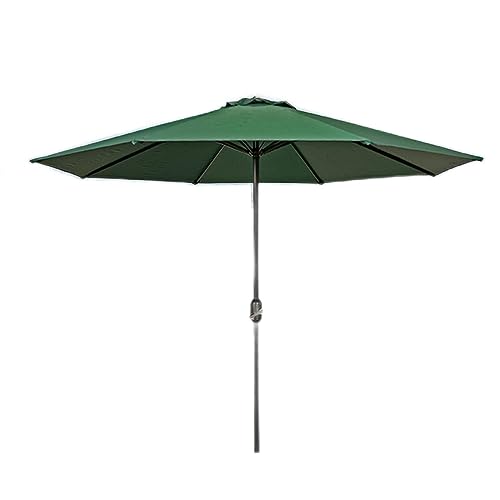 Parasol exterior para terrazas de café y playas toldo impermeable marrón de 2.7m con manivela