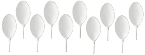Image of Restaurantware-4 Inch Porcelain Tasting Spoons, 10 Fish Shape Porcelain Spoons - Microwave-Safe, Oven-Safe, White Tasting Spoon, Chip-Resistant, For Tastings Or Individual Portions