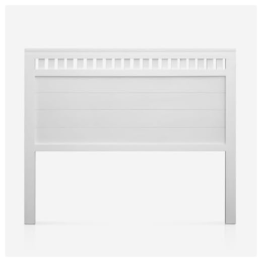 Cabecero Bora para Cama de 180 Fabricado en Madera Maciza de Pino insigni Acabado Blanco Satinado
