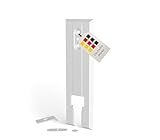 BAUHELD® Rolladengurt Abdeckung ohne Gurtausbau [1 Stück] - Maxi Unterputz Gurtwickler-Blende aus Kunststoff [Lochabstand 135-160 mm] - Abdeckplatte für Rollladengurt 23mm geeignet - Weiß