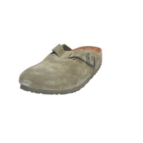 Image of Birkenstock Closed Slides Adjustable Strap Boston VL Khaki Ref: 1024714-F, Khaki, 10