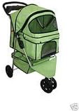 Classic Green 3 Wheel Pet Stroller