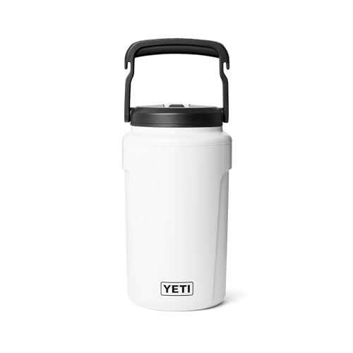 Image of YETI Silo Half Gallon Insulated Straw Cap Water Jug - Leakproof, Lightweight Sports Bottle with Fence Hook Handle - Keeps Drinks Ice-Cold - Ideal for Gym, Sports & Tournaments, White