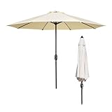 Photo Gallery qusyzd ombrellone da giardino da 9 piedi, ombrellone da giardino con manovella, ombrellone da tavolo per mercati all aperto, ombrellone parasole per prato, piscina, balcone, 8 ste,beige-270cm/9ft Photo Gallery qusyzd ombrellone da giardino da 9 piedi, ombrellone da giardino con manovella, ombrellone da tavolo per mercati all aperto, ombrellone parasole per prato, piscina, balcone, 8 ste,beige-270cm/9ft