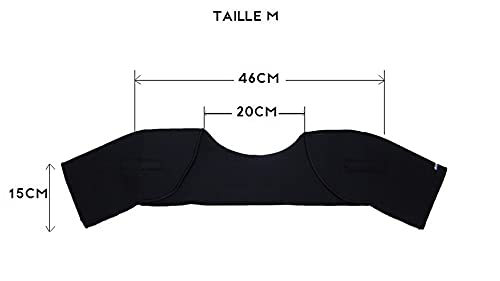 Attelle Epaule, Droite et Gauche Maintien Epaule pour Articulation, Tendinite, Épaule Dislocation, Déchirure du Labrum, Néoprène Soutien Protege Epaule Homme Femme, Soulagement de la Douleur (M)