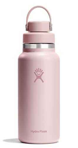 Image of Hydro Flask Water Bottle - Insulated Stainless Steel - Wide Mouth Chug Lid, Non Spill, Leakproof in 32 Oz Tonal Trillium Pink