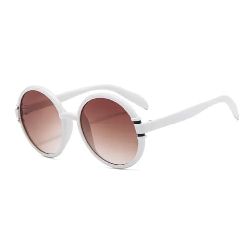 Lunettes de soleil rondes rétro punk pour homme et femme tendance vintage chic