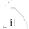 Wio-Mio Floor Lamp, 15w/1000lm Bright LED Floor Lamp with Stepless Adjustable 3000K-6000K Colors and Dimmer, Remote and Touch Control Reading Lamp, Adjustable Gooseneck Floor Lamp for Living Room