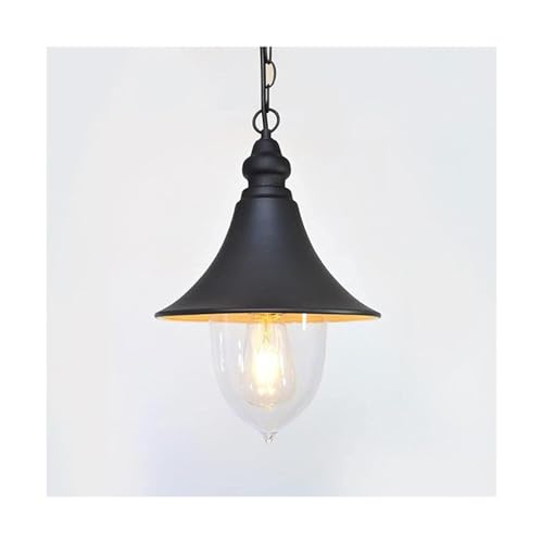 PEYNIR Lampadario E27 Lampadario a Sospensione per Esterni in Metallo Rurale in Stile Europeo Paralume per PC Impermeabile Galleria da Giardino Lampada a Sospensione Padiglione della Villa Decorativo