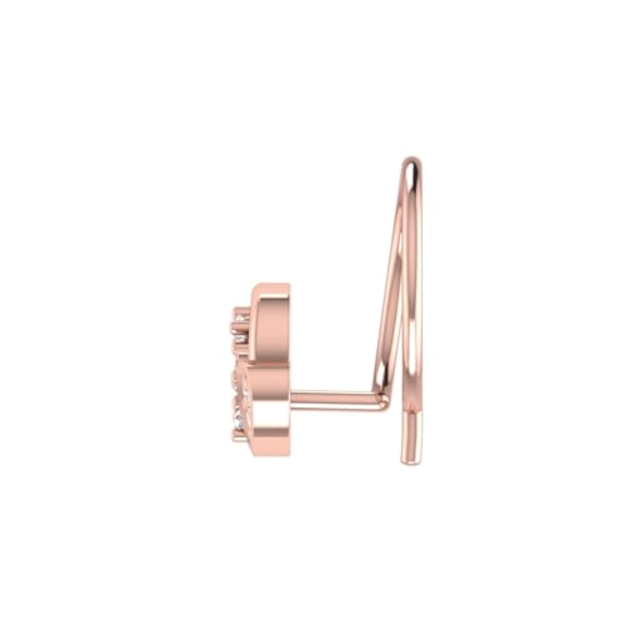 14Kt Rose Gold Stud Nosering, Classic Design