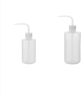 Nvzi Squeeze Bottles, Botellas para Expulsar Líquidos [250ml + 500ml], 2 Unidades, Hechas de Plástico, Blanco-YM