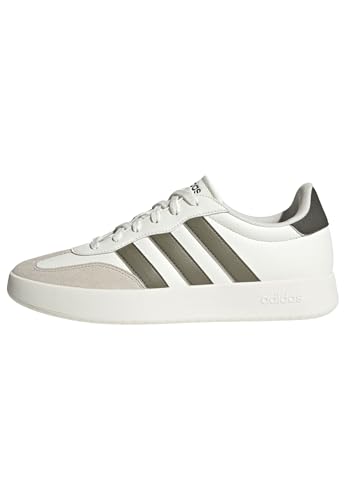 Adidas Mens Barreda Sportswear, Off White/Olive Strata/Alumina, 4