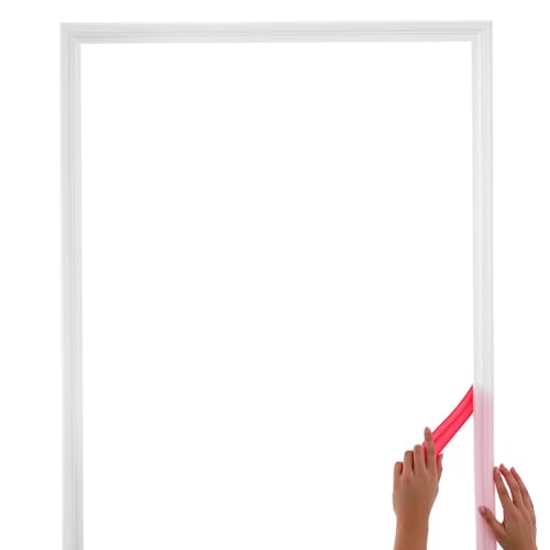 QWORK® Molduras autoadhesivas, 40mm x 6 m molduras decorativas pared, para decoración de bricolaje en armarios, puertas, espejos